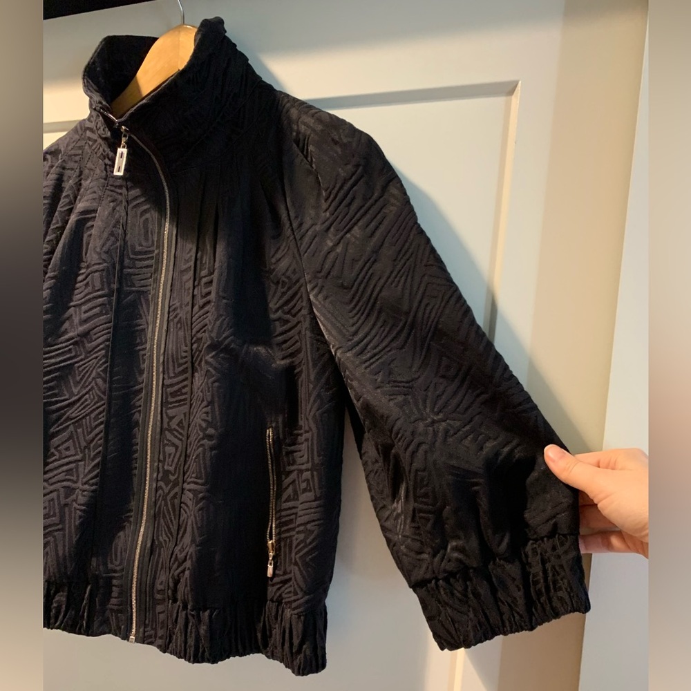 St. John Abstract Bomber-Style Jacket - Picture 4 of 9